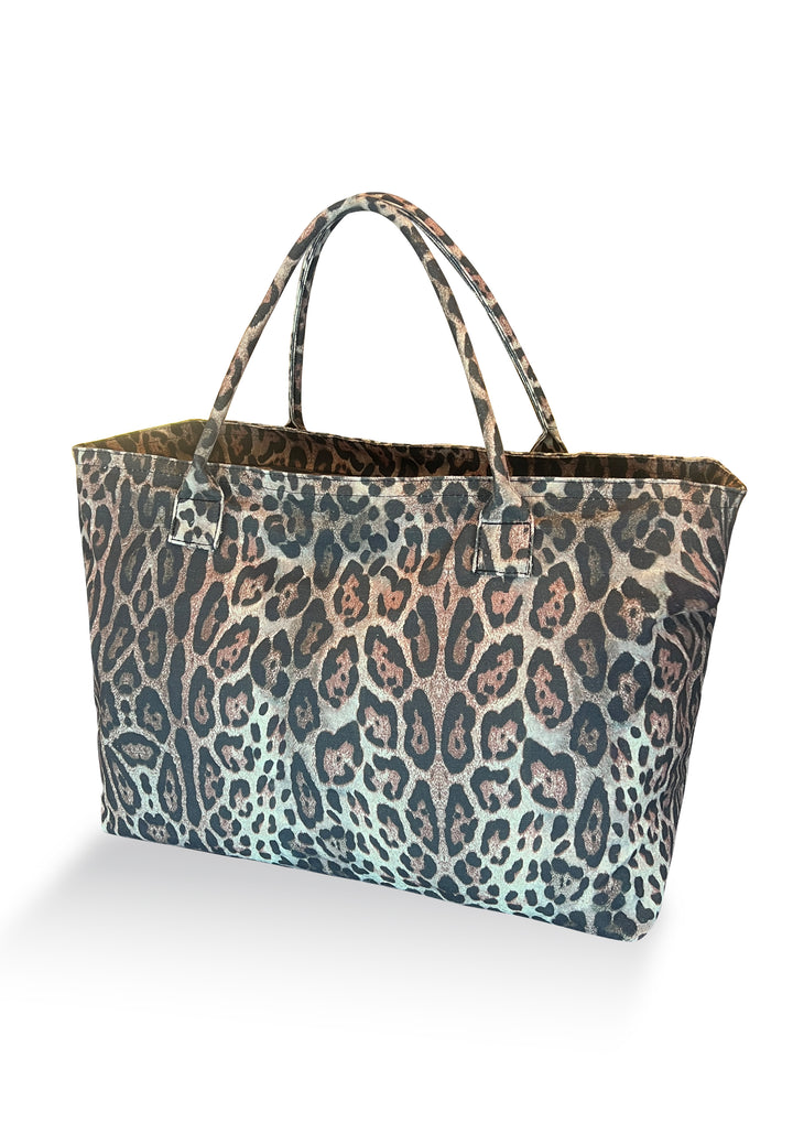 Cheetah Canvas  Beach Bag - Resort Collection