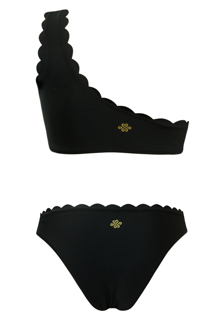 Venus Black Over One Shoulder Top