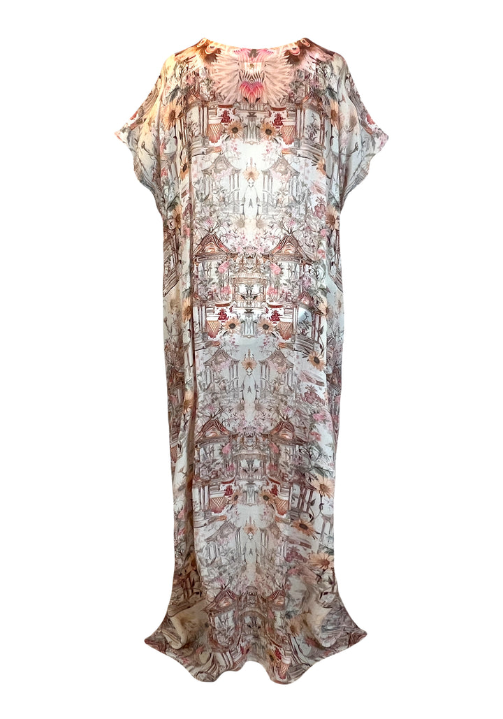 Pavilion Boat Neck Kaftan Dress-Resort Collection