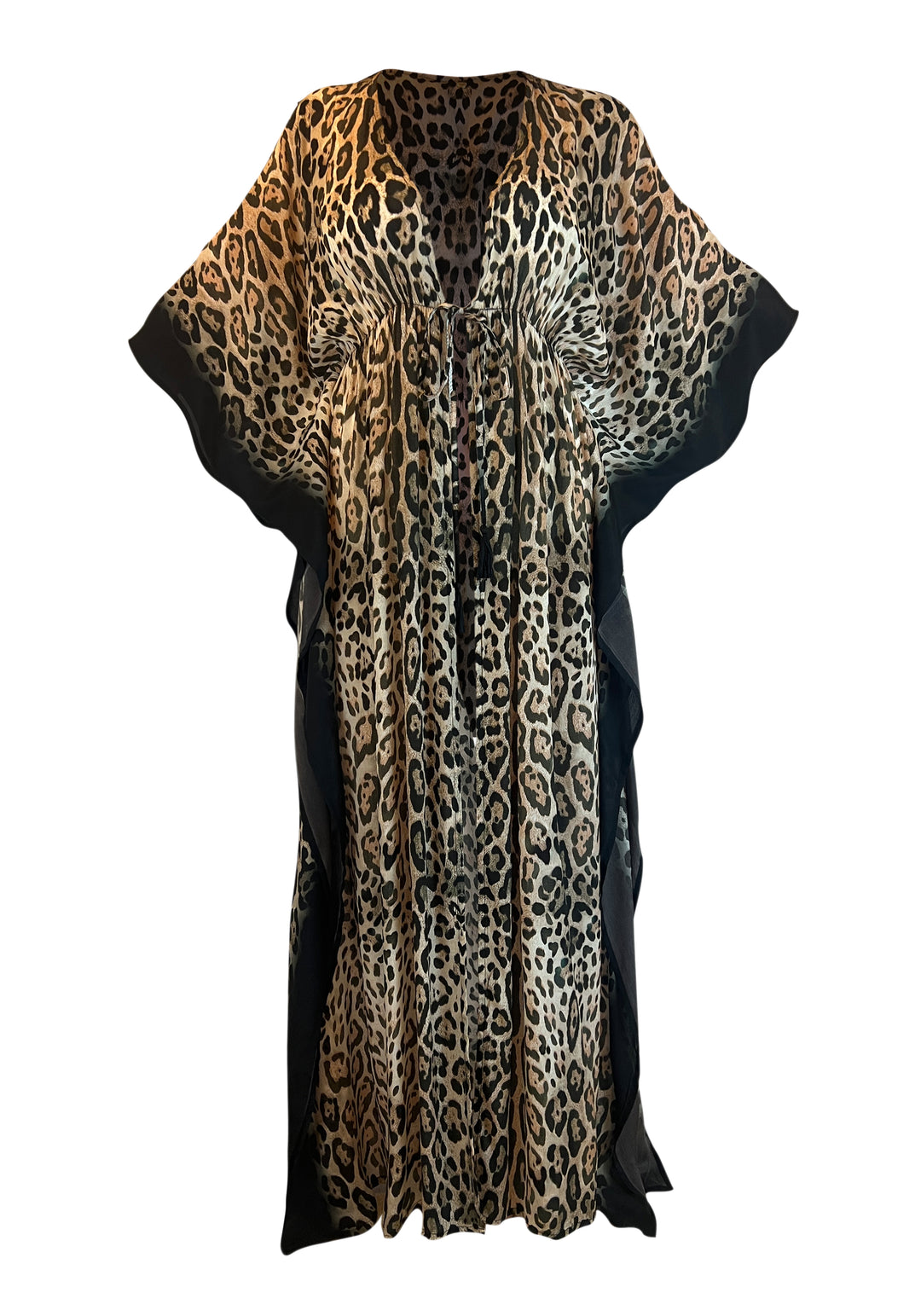 Cheetah Open Maxi Kaftan - Resort Collection