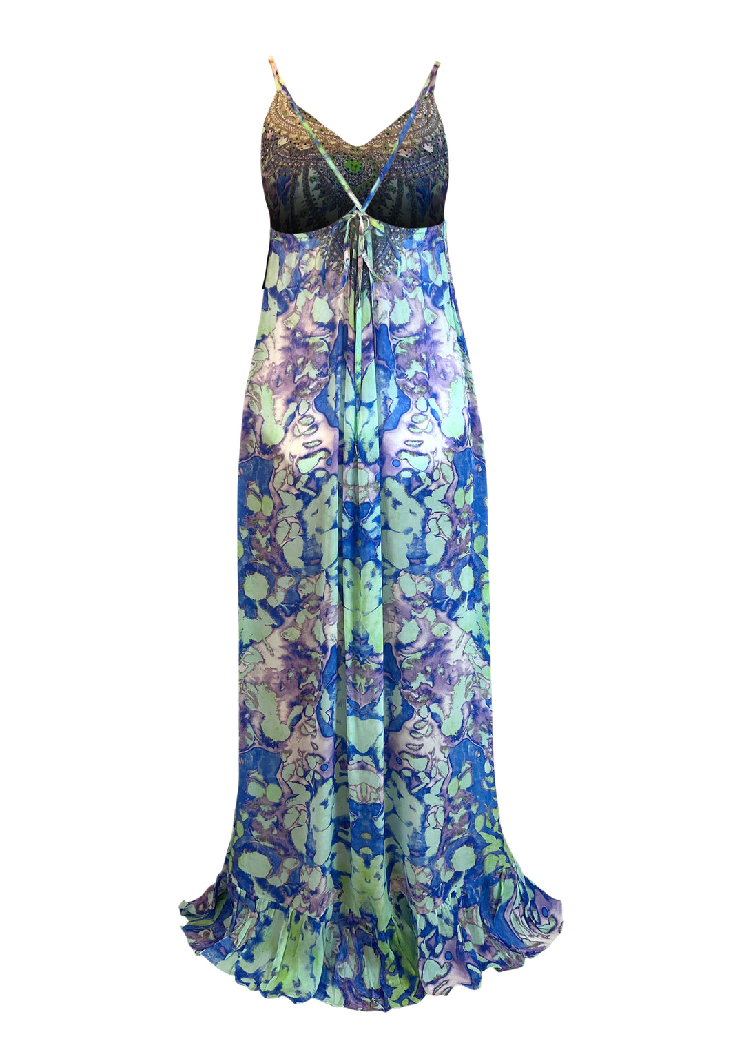 Blue Miracle Spaghetti Dress-Resort Collection