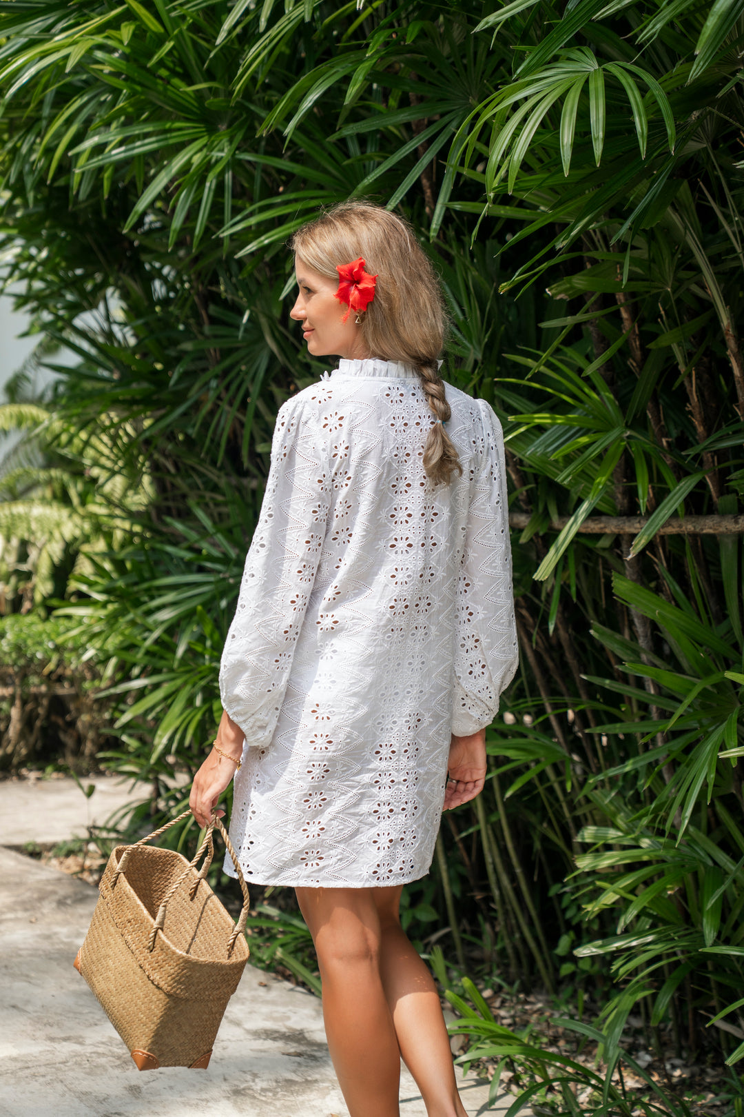 White Diana Short Dress - Resort Collection