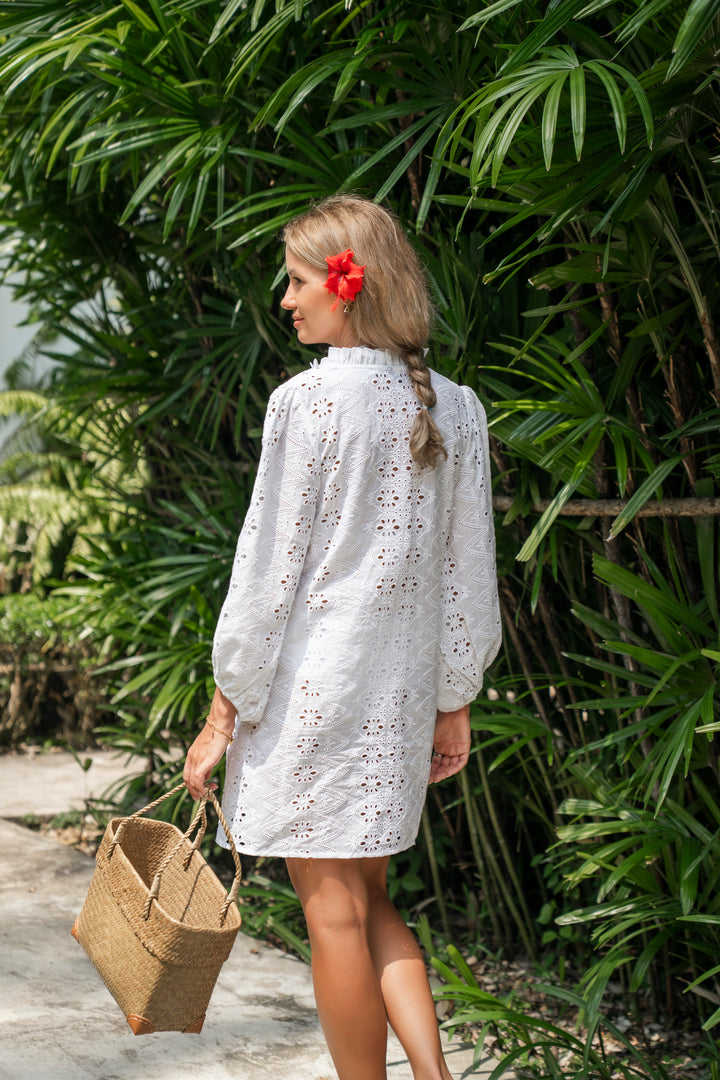 White Diana Short Dress - Resort Collection