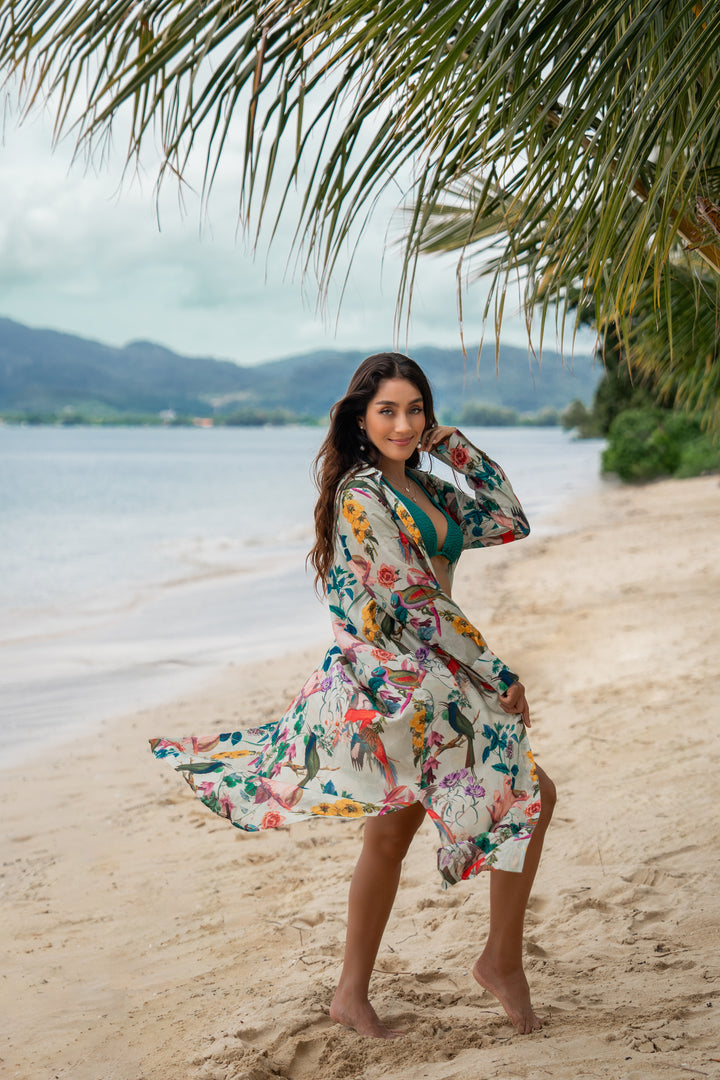 Hummingbird Shirt Dress - Resort Collection