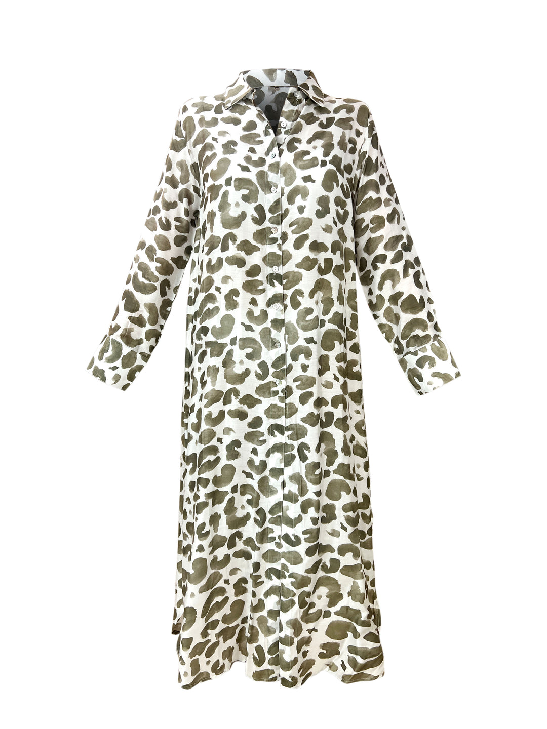 Leo Olive Shirt Dress - Resort Collection