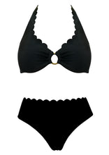 Load image into Gallery viewer, Venus Black UW Halter Top with Mid Rise Bottom