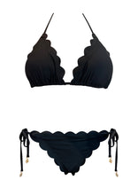 Load image into Gallery viewer, Venus Black Triangle Top with Tie Side Bottom