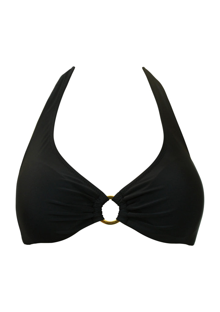KAANDA CLASSIC Black Cheetah Underwired Halter Top