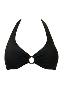 KAANDA CLASSIC Black Cheetah Underwired Halter Top