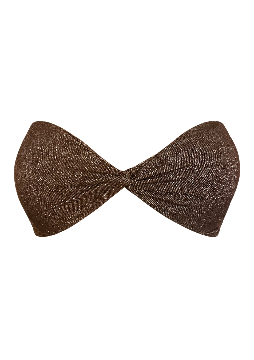 Golden Nougat Twist Bandeau-Top mit herausnehmbaren Cups