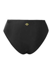 KAANDA CLASSIC Black Cheetah Mid Rise Front Twist Bottom