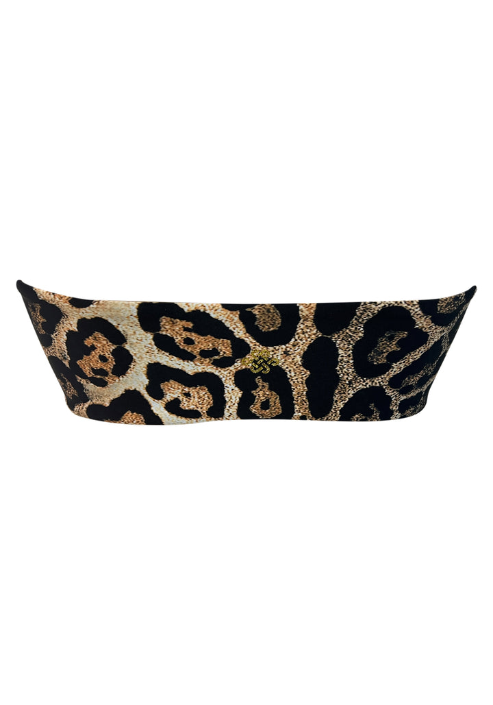 KAANDA CLASSIC Cheetah Bandeau Tube Top w Removable Cups