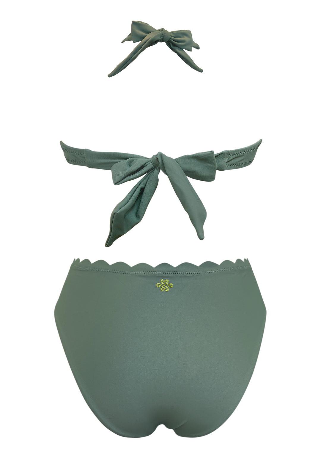 Venus Olive UW Halter Top with Mid Rise Bottom