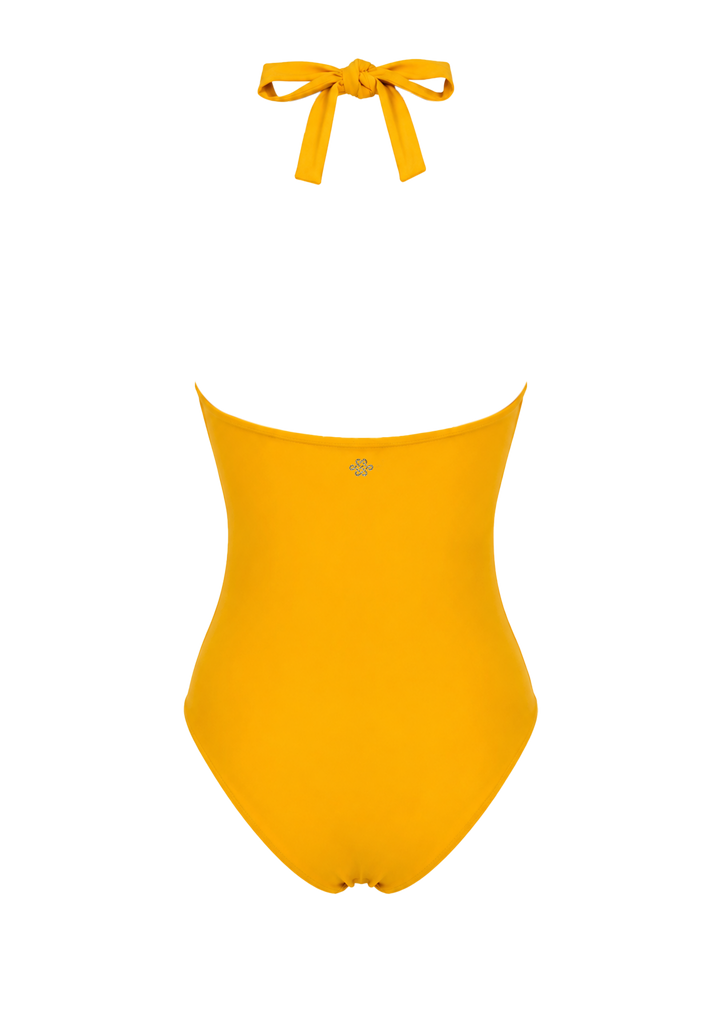 Summer Color Mix - LEMONADE Halter Deep plug High cut Onepiece