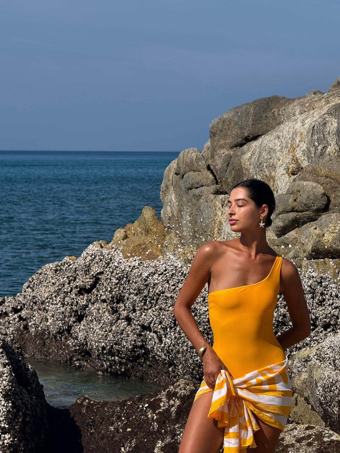 Lemonade Over One Shoulder One Piece