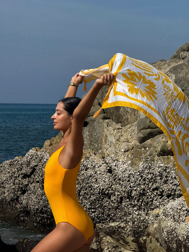 Lemonade Over One Shoulder One Piece