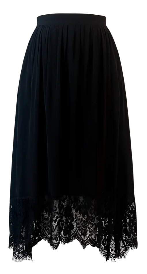 BLACK Skirt with Lace - Resort Collection