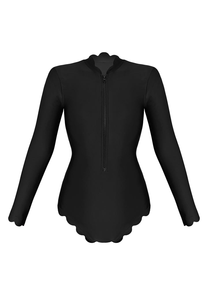 Venus Black Long Sleeves Onepiece