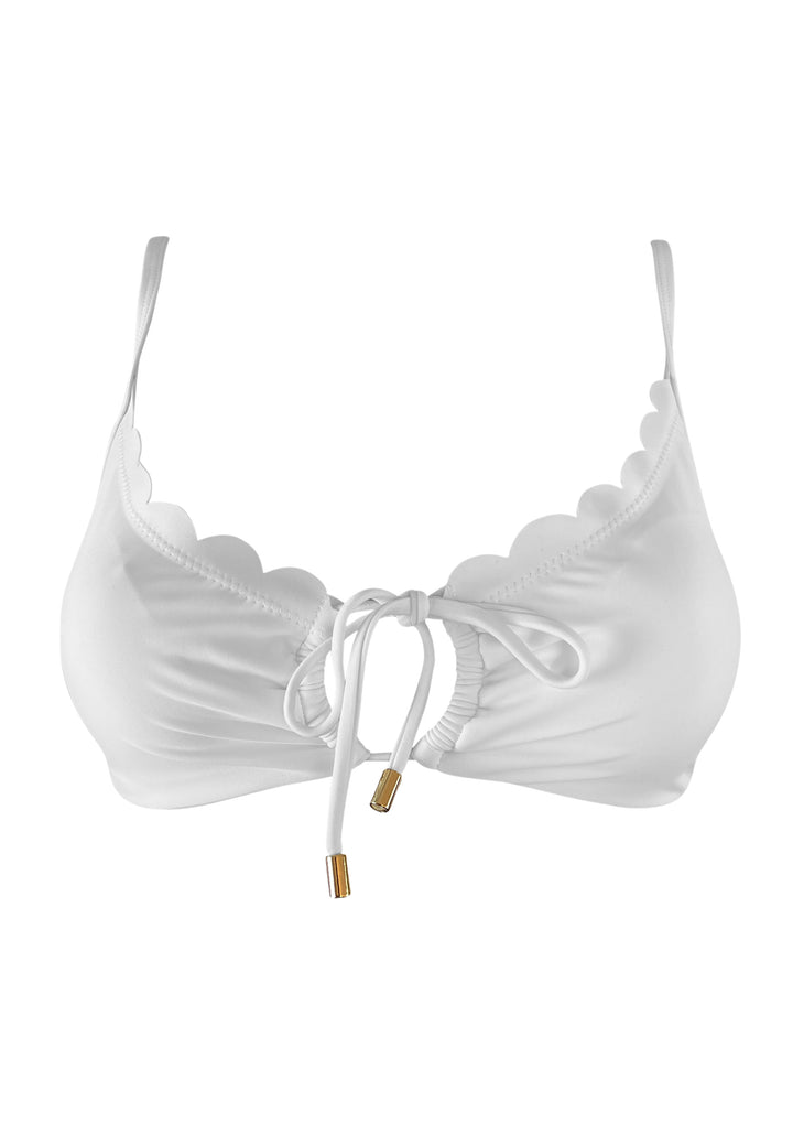 Venus White Halter Spaghetti Adjustable Straps w Removable cups