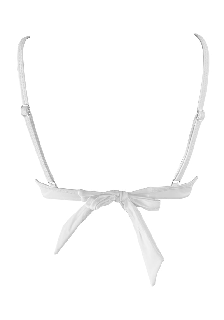 Venus White Halter Spaghetti Adjustable Straps w Removable cups