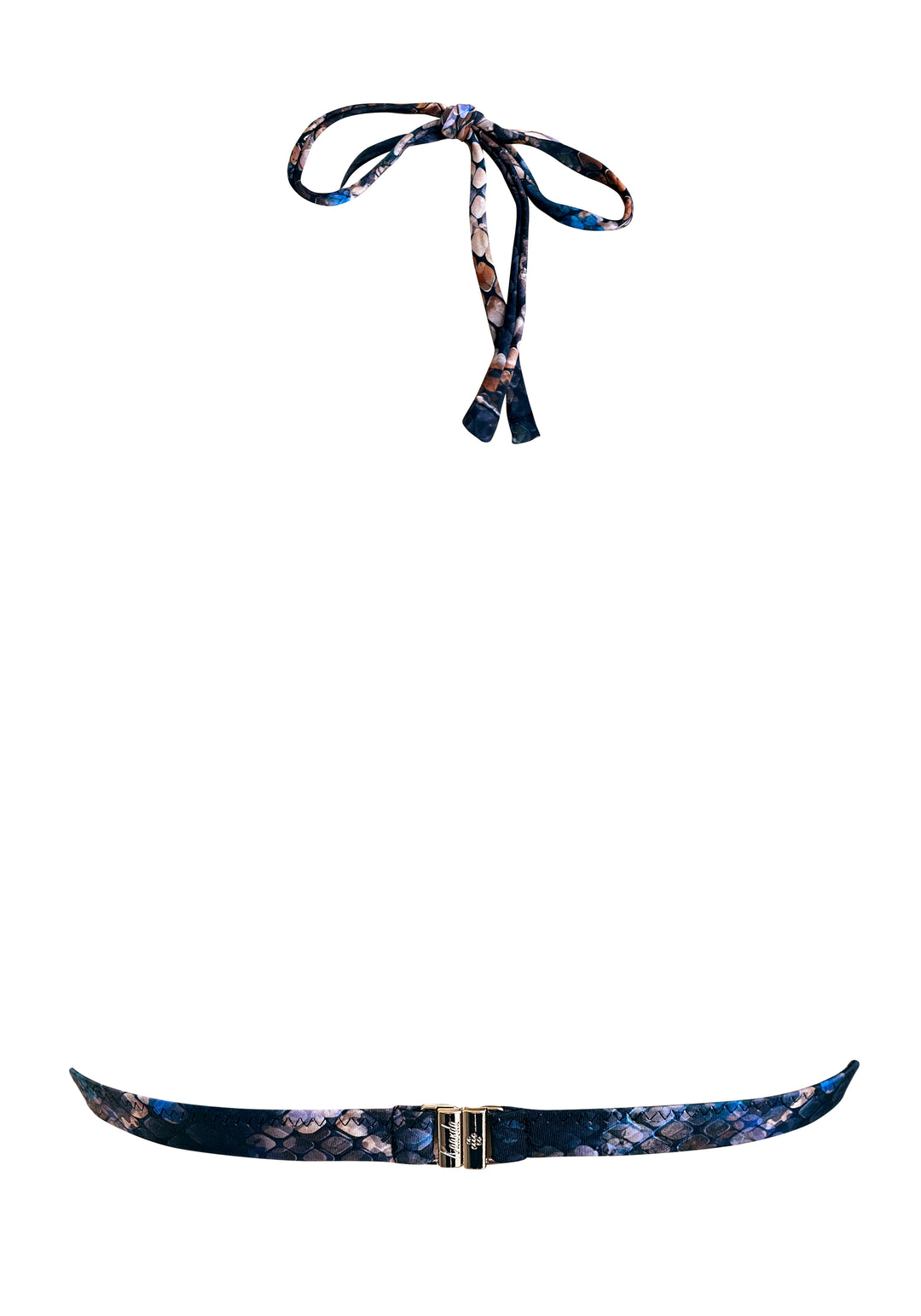 Mosaic Snake Bamboo Fixed Triangle Top w Removable cups