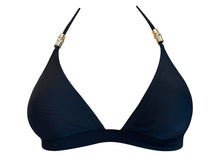 Load image into Gallery viewer, KAANDA CLASSIC Black Cheetah Bamboo accessory Fixed Triangle with Latin Tie Side Bottom