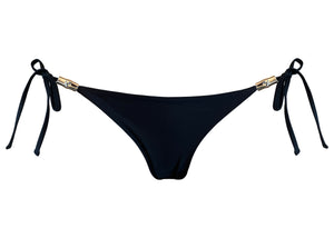 KAANDA CLASSIC Black Cheetah Bamboo accessory Fixed Triangle with Latin Tie Side Bottom