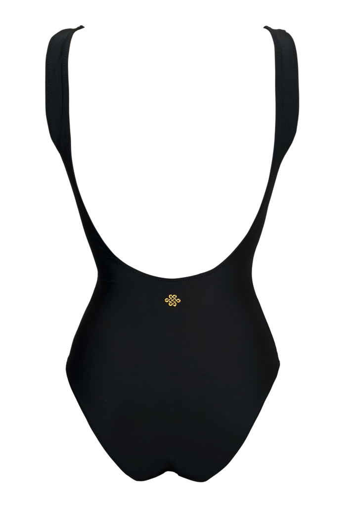 Black  Lace up One piece w Removable cups