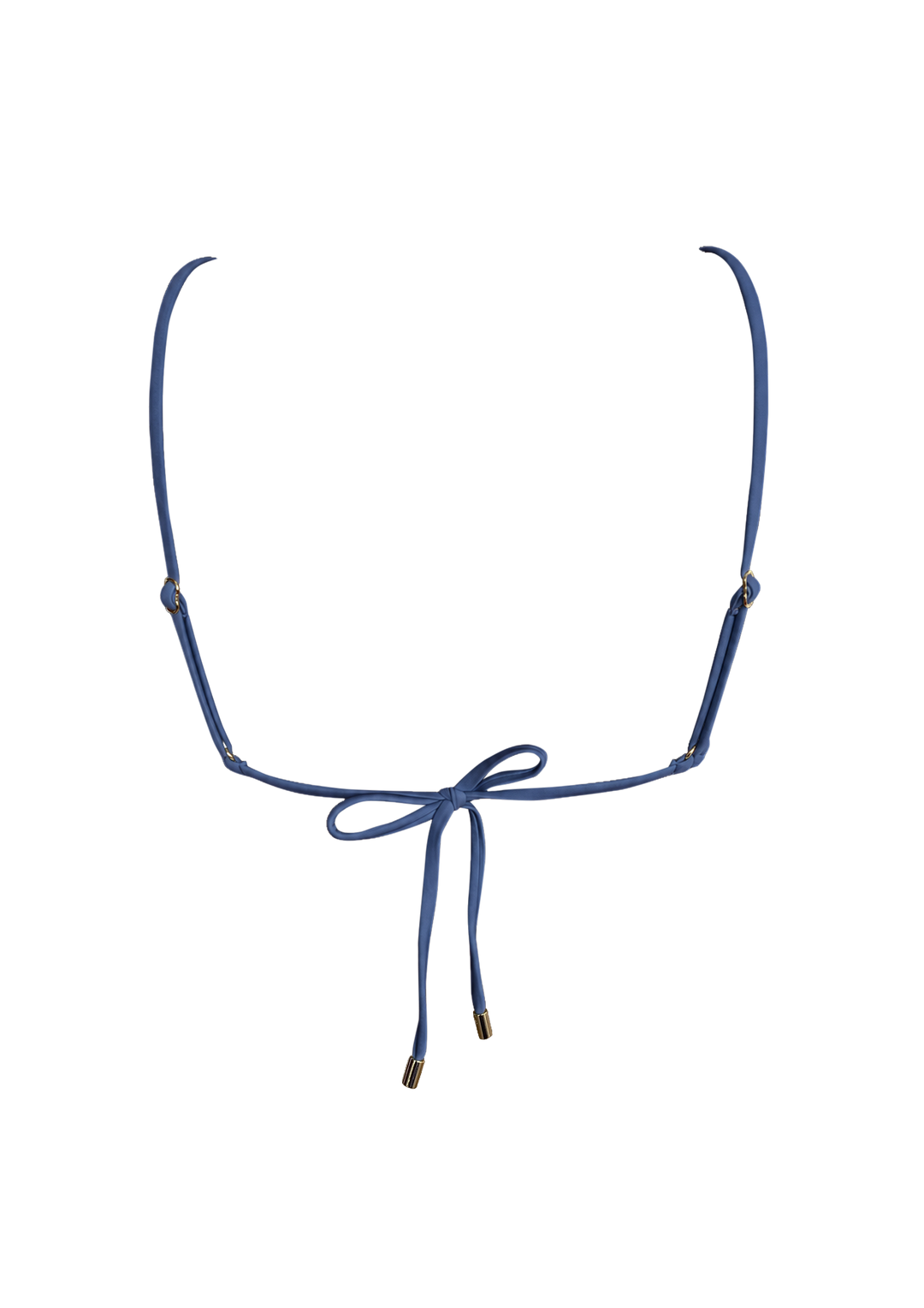 Summer Color Mix - Blue Miracle Double Strap Triangle Bikini Top with Removable Cups