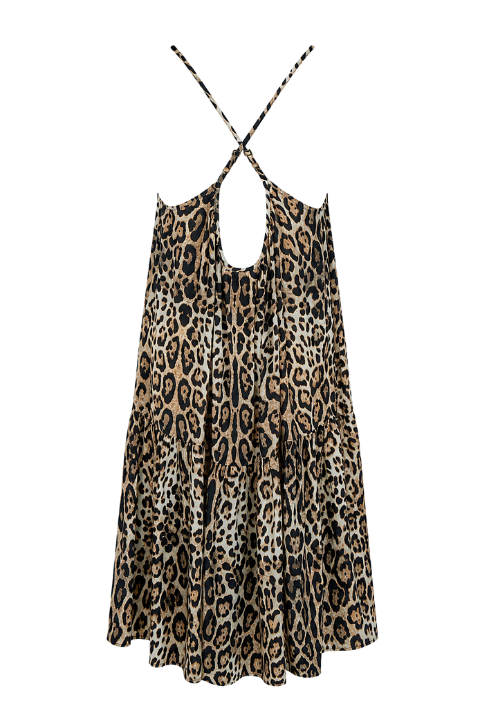 Cheetah Mimi Short Spaghetti Dress - Resort Collection