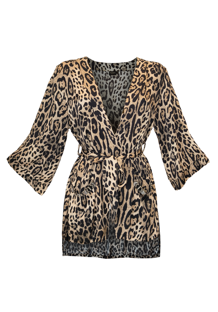 Cheetah Hedda Kimono - Resort Collection
