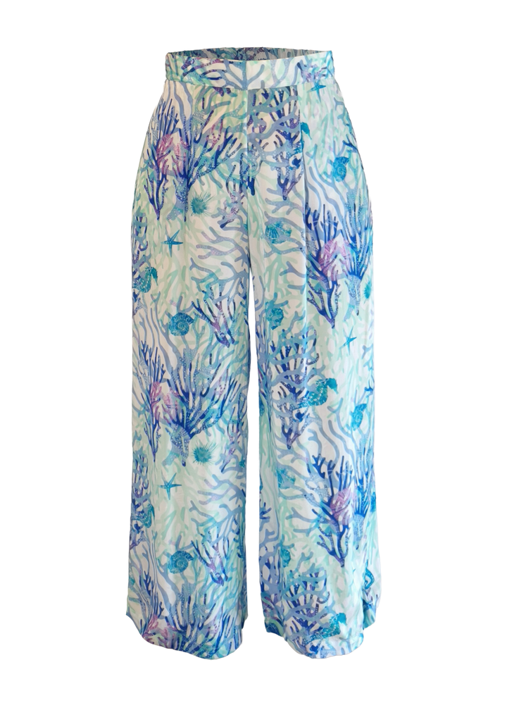 Coral Blue Maddy Pant - Resort Collection