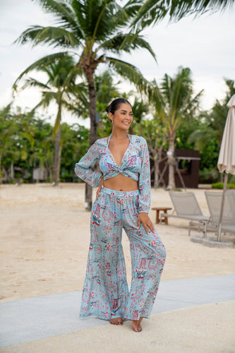 Blaue Pompeii Gypsy Wide Pant – Resort-Kollektion