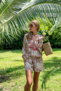 Pavilion Lace Up Blouse - Resort Collection