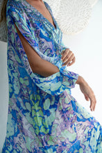 Charger l&#39;image dans la galerie, Blue Miracle Front Slit Kaftan-Resort Collection