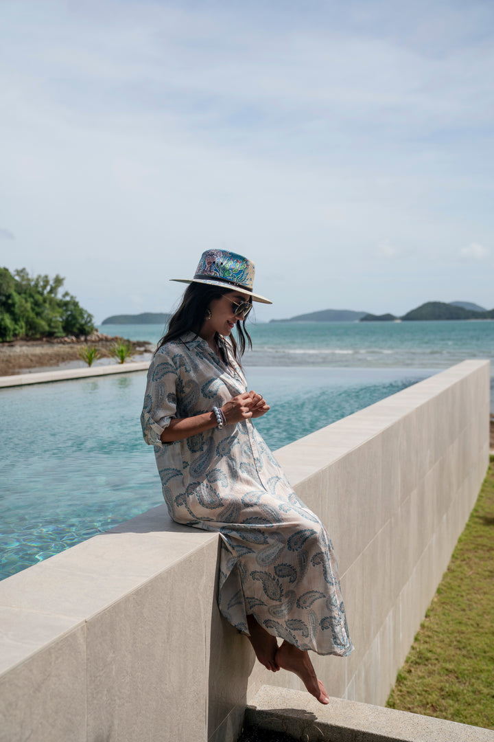 Robe chemise papillon - Collection Resort