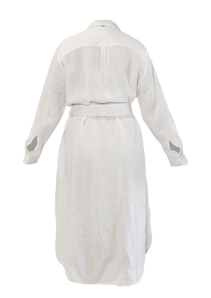 White Linen Shirt Dress - Resort Collection