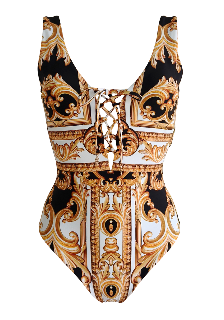 Giovanna Lace Up One Piece w Removable cups