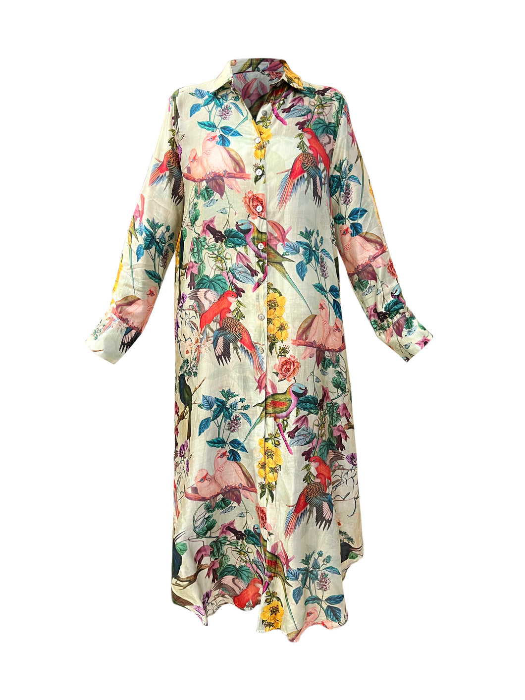 Humming Bird Shirt Dress - Resort Collection