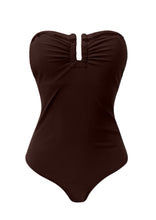Load image into Gallery viewer, Maxime Brown Onepiece U Accessory w Removable Cups