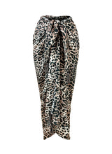 Load image into Gallery viewer, Black Cheetah 105x150cm Pareo w Tassels - Resort Collection