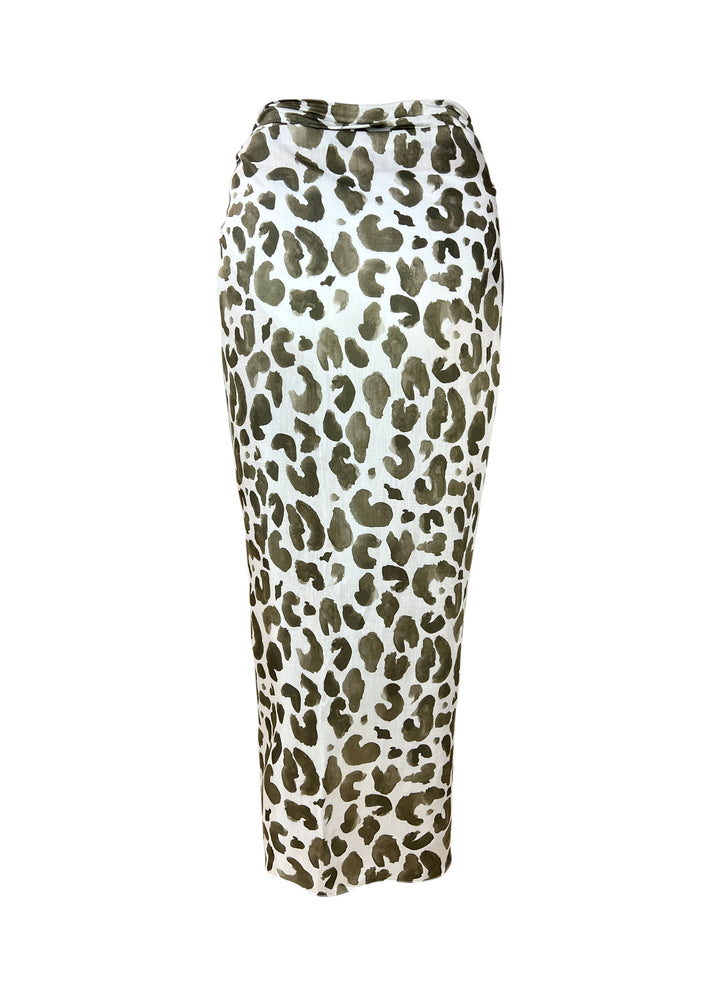 Leo Olive 105x150cm Pareo w Tassels - Resort Collection