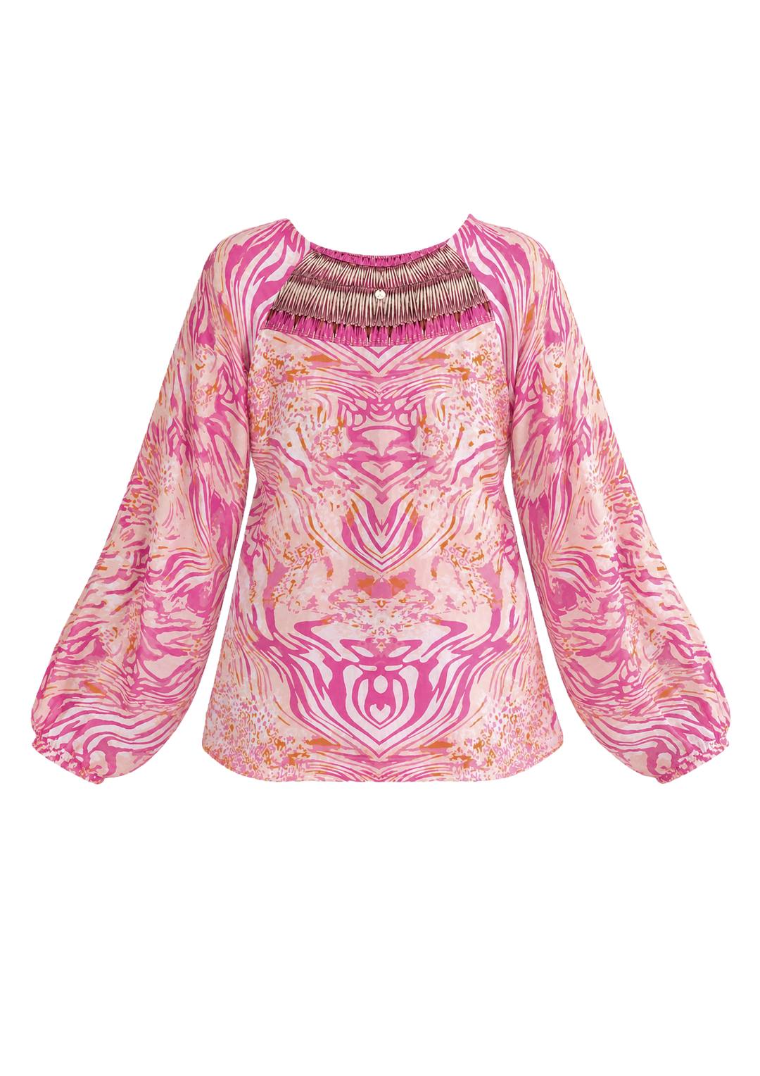 JENNY Lace Up Blouse - Resort Collection