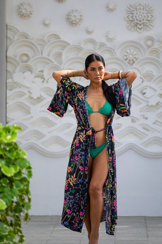Flower Bloom Maxi-Kimono – Resort-Kollektion 
