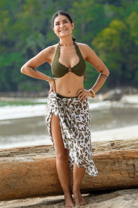 Venus Dark Olive UW Halter Top