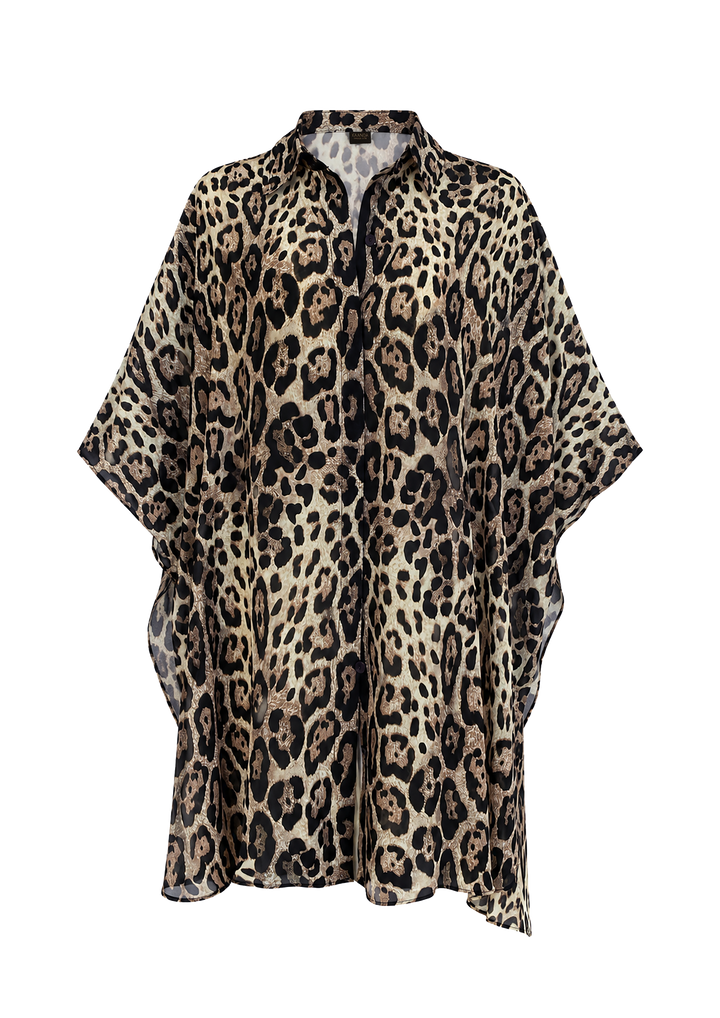Cheetah Captain Oversize Blouse - Resort Collection