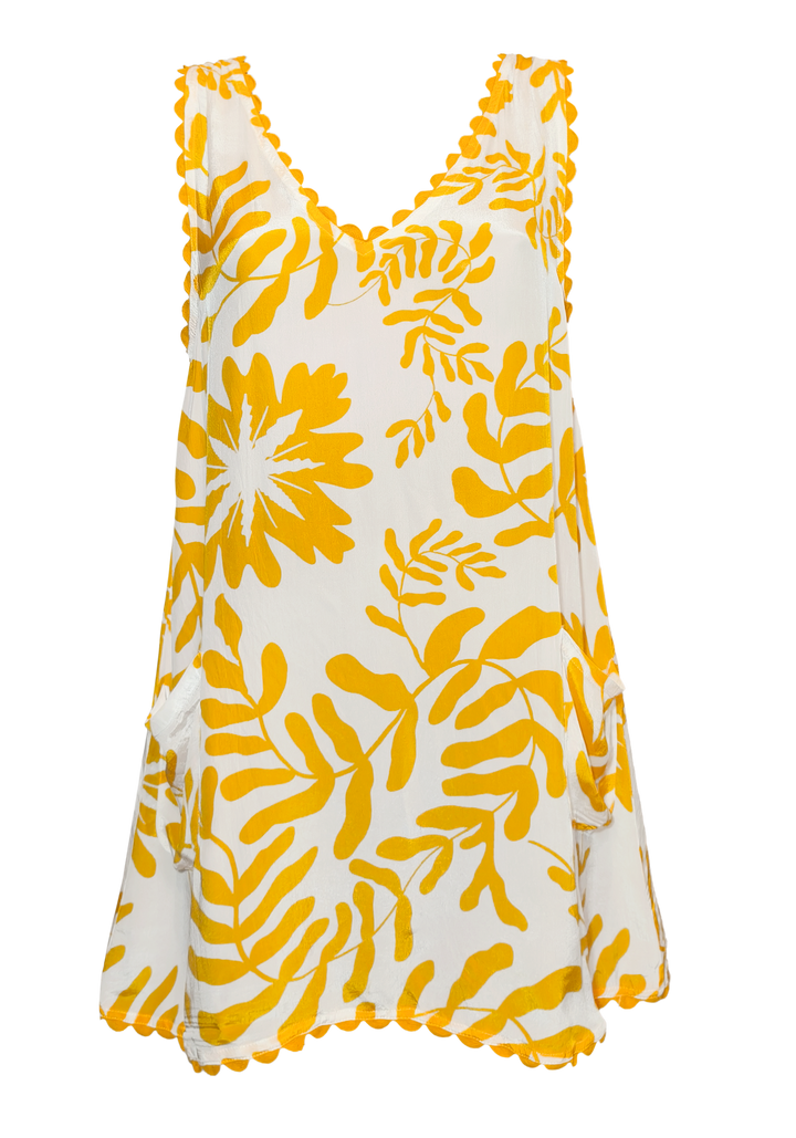 Lemonade Scallop Mini Dress - Resort Collection