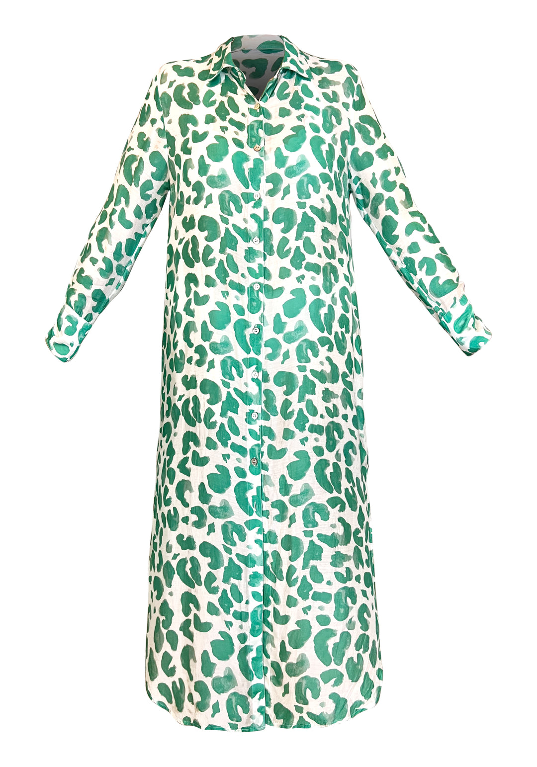 Leo Green Shirt Dress - Resort Collection KAANDA beach life Leo Green Shirt Dress - Resort Collection KAANDA beach life