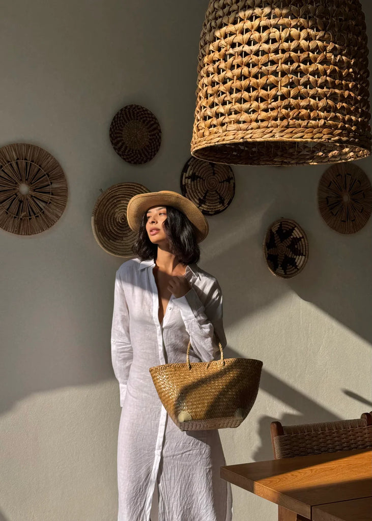 White Linen Shirt Dress - Resort Collection KAANDA beach life White Linen Shirt Dress - Resort Collection KAANDA beach life