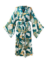 Load image into Gallery viewer, Midnight Feather Maxi Kimono - Resort Collection